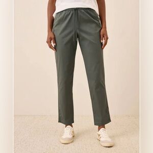 Organic Cotton Daily Twill Drawstring Pant - Castor Green